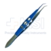 McPherson Tying Forceps, Titanium, Angled, 5mm Tying Platforms, Three Hole Handle, Overall Length 4-1/8" (105mm) - 11-6-6121-T