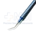 Utrata Capsulorhexis Forceps, Titanium, Angled, Long Extremely Thin Shafts, 11mm Bend To Tip, Small Bent Tips, Round Handle, Longitudinal Grooves, Overall Length 4" (100mm) - 11-6-6193-T