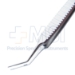 Carlson Style DSEK Forceps, Angled Shafts, Delicate Smooth Straight Platform Style Tips, 11mm From Bend To Tips, Stops, Overall Length 3-3/8" (86mm) - 5-3140