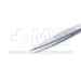 Cilia Forceps, Narrow Smooth Jaws, Serrated Handle, Polished Finish, Overall Length 3-1/3" (84mm) - 5-3271