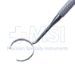 Fine-Thornton Fixation Ring, Open Fixed Ring, 16mm Diameter, Shaft Angled 45 Degrees, Blunt Teeth, Round Knurled Handle, Dull Finish, Overall Length 4-3/4" (120mm) - 5-0129