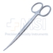 Enucleation Scissors, Lightly Curved, Blunt Tips, Heavy Blades, 44mm Mid-Screw To Tip, Ring Handle, 44mm Mid-Screw to Tip, Overall Length 5-1/4" (135mm) - 5-4761