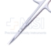 Eye Scissors, Curved, Sharp Tips, 32mm Mid-Screw To Tip, Ribbon Style Ring Handle, Polished Finish On Blades, Overall Length 4-1/4" (109mm) - 5-4537
