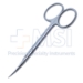 Eye Scissors, Curved, Sharp Tips, 32mm Mid-Screw To Tip, Ribbon Style Ring Handle, Polished Finish On Blades, Overall Length 4-1/4" (109mm) - 5-4537
