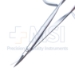 Iris Scissors, Curved, Sharp Tips, 18mmm Mid-Screw To Tip, Ribbon Style Ring Handle, Polished Finish On Blades, Overall Length 3-7/8" (98mm) - 5-4408