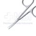 Iris Scissors, Curved, Sharp Tips, 28mm Mid-Screw To Tip, Ring Handle, Polished Finish On Blades, Overall Length 3-7/8" (100mm) - 5-4516