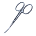 Iris Scissors, Curved, Sharp Tips, 28mm Mid-Screw To Tip, Ring Handle, Polished Finish On Blades, Overall Length 3-7/8" (100mm) 955597,May-16,K4-7450,E3405