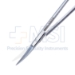 Iris Scissors, Curved, Sharp Tips, Light Standard Pattern, 25mm Mid-Screw To Tip, Ribbon Style Ring Handle, Polished Finish On Blades, Overall Length 3-7/8" (100mm) - 5-4519