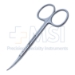 Iris Scissors, Curved, Sharp Tips, Light Standard Pattern, 25mm Mid-Screw To Tip, Ribbon Style Ring Handle, Polished Finish On Blades, Overall Length 3-7/8" (100mm) - 5-4519