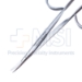 Scissors, Curved, Light, Blunt Tips, 18mm Mid-Screw To Tip, Ribbon Style Ring Handle, Polished Finish, Overall Length 7/8" (99mm) - 5-4699