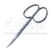 Scissors, Curved, Light, Blunt Tips, 18mm Mid-Screw To Tip, Ribbon Style Ring Handle, Polished Finish, Overall Length 7/8" (99mm) - 5-4699