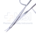 Stitch Scissors, Curved, Sharp Tips, 18mm Mid-Screw To Tip, Ribbon Style Ring Handle, Polished Finish, Overall Length 3-3/4" (97mm) - 5-4601