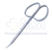 Stitch Scissors, Curved, Sharp Tips, 18mm Mid-Screw To Tip, Ribbon Style Ring Handle, Polished Finish, Overall Length 3-3/4" (97mm) - 5-4601