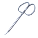Stitch Scissors, Curved, Sharp Tips, 18mm Mid-Screw To Tip, Ribbon Style Ring Handle, Polished Finish, Overall Length 3-3/4" (97mm) 986642,May-01,K4-8000,E3590 I