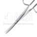 Strabismus Scissors, Curved, Blunt Tips, 29mm Mid-Screw To Tip, Ribbon Style Ring Handle, Polished Finish On Rounded Blades, Overall Length 4-1/4" (109mm) - 5-4682