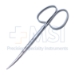 Strabismus Scissors, Curved, Blunt Tips, 29mm Mid-Screw To Tip, Ribbon Style Ring Handle, Polished Finish On Rounded Blades, Overall Length 4-1/4" (109mm) - 5-4682