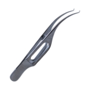 Harms-Colibri Forceps, 0.12mm, 1 x 2 Teeth, Tying Platforms, Short Handle, 17mm x 5.5mm Finger Grip Cut-Out, Overall Length 2.9" (76mm) 267303,11/6/2631,K5-1520
