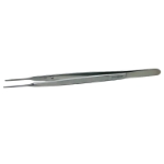 Micro Gerald Tissue Forceps, Straight, Delicate, 1 x 2 Teeth, 1.5mm Guide Pin, Flat Serrated Handle, Overall Length 7" (180mm) 