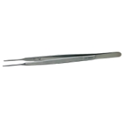 Micro Gerald Tissue Forceps, Straight, Delicate, 1 x 2 Teeth, 1.5mm Guide Pin, Flat Serrated Handle, Overall Length 7" (180mm) 
