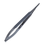 Micro Needle Holder, 0.8mm x 12mm Diamond Coated Jaws, With Lock, Round 9mm Diameter Handle, Overall Length 6-1/2" (165mm) 