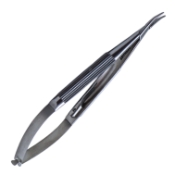 Needle Holder, Curved, Extra Delicate, 6mm Jaws, Without Lock, Longitudinal Serrated Handle, Overall Length 4-3/4" (121mm) 1107362,11/7/4931,K6-3820,E3883 WL