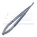 Needle Holder, Moderately Curved, Delicate 6mm Jaws, Without Lock, 12mm Mid-Screw To Tip, Round Knurled Small Handle, Dull Finish, Overall Length 4-7/8" (125mm) - 5-4996