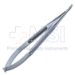 Needle Holder, Moderately Curved, Delicate 6mm Jaws, With Lock, Round Knurled Small Handle, Dull Finish, Overall Length 5" (128mm) - 5-4996-WL