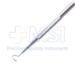Pigtail Probe, Stainless Steel, 8mm Diameter Pigtail Curved Probes, Suture Eyes Just Back of Blunt Ends, Round Knurled Handle, Polished Finish, Overall Length 6" (150mm) - 5-5362-C