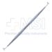 Pigtail Probe, Stainless Steel, 8mm Diameter Pigtail Curved Probes, Suture Eyes Just Back of Blunt Ends, Round Knurled Handle, Polished Finish, Overall Length 6" (150mm) - 5-5362-C