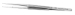 Rhoton Style Micro Ring Tip Forceps, 1mm x 0.5mm Straight Tip, Diamond Impregnated Tips, 8mm Diameter Round Handle, Overall Length 7" (180mm) - 5115-250