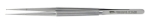 Rhoton Style Micro Ring Tip Forceps, 1mm x 0.5mm Straight Tip, Diamond Impregnated Tips, 8mm Diameter Round Handle, Overall Length 7" (180mm) 