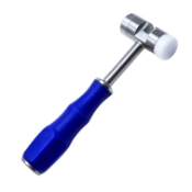 Mallet, Silicone Handle, 11.44oz, One Metal Disk, One Plastic Disk, Diameter 0.984" (25mm), Overall Length 7-1/2" (190mm) 