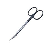 Stevens Tenotomy Scissors, Super Cut, Curved, Blunt Tips, Botttom Blade Serrated, Black Ring Handles, Overall Length 4-1/2" (115mm) 