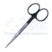 Stevens Tenotomy Scissors, Super Cut, Straight, Blunt Tips, Bottom Blade Serrated, Black Ring Handles, Overall Length 4-1/2" (115mm) - C5484