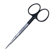Stevens Tenotomy Scissors, Super Cut, Straight, Blunt Tips, Bottom Blade Serrated, Black Ring Handles, Overall Length 4-1/2" (115mm) 