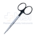 Stevens Tenotomy Scissors, Super Cut, Straight, Blunt Tips, Botttom Blade Serrated, Black Ring Handles, Overall Length 4-1/2" (115mm) - 19-133166