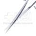 Eye Scissors, Straight, Sharp Tips, 29mm Mid-Screw To Tip, Ribbon Style Ring Handle, Polished Finish On Blades, Overall Length 4-1/4" (109mm) - 5-4521