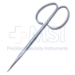 Eye Scissors, Straight, Sharp Tips, 29mm Mid-Screw To Tip, Ribbon Style Ring Handle, Polished Finish On Blades, Overall Length 4-1/4" (109mm) - 5-4521