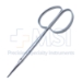 Eye Scissors, Straight, Blunt Tips, 29mm Mid-Screw To Tip, Ribbon Style Ring Handle, Polished Finish On Blades, Overall Length 4-1/4" (109mm) - 5-4527