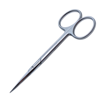 Eye Scissors, Straight, Sharp Tips, 32mm Mid-Screw To Tip, Ring Handle, Polished Finish On Blades, Overall Length 4-1/4" (109mm) 5-4535,2414928,11/5/8511,K4-7400,E3424