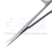 Eye Scissors, Straight, Sharp Tips, 32mm Mid-Screw To Tip, Ring Handle, Polished Finish On Blades, Overall Length 4-1/4" (109mm) - 5-4535