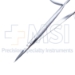 Iris Scissors, Straight, Sharp Tips, 25mm Mid-Screw To Tip, Ribbon Style Ring Handle, Polished Finish On Blades, Overall Length 4-1/8" (105mm) - 5-4511