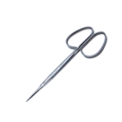Iris Scissors, Straight, Sharp Tips, 25mm Mid-Screw To Tip, Ribbon Style Ring Handle, Polished Finish On Blades, Overall Length 4-1/8" (105mm) 953770,May-11,E3400 I