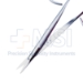 Iris Scissors, Straight, Sharp Tips, 18mmm Mid-Screw To Tip, Ribbon Style Ring Handle, Polished Finish On Blades, Overall Length 3-7/8" (98mm) - 5-4407