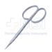 Iris Scissors, Straight, Sharp Tips, 18mmm Mid-Screw To Tip, Ribbon Style Ring Handle, Polished Finish On Blades, Overall Length 3-7/8" (98mm) - 5-4407