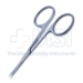 Iris Scissors, Straight, Sharp Tips, 28mm Mid-Screw To Tip, Ribbon Style Ring Handle, Polished Finish On Blades, Overall Length 3-7/8" (100mm) - 5-4515
