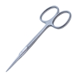 Iris Scissors, Straight, Sharp Tips, Light Standard Pattern, 25mm Mid-Screw To Tip, Ribbon Style Ring Handle, Polished Finish On Blades, Overall Length 3-7/8" (100mm) 955962,May-17,08-03312,E3406