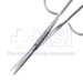 Strabismus Scissors, Straight, Blunt Tips, 29mm Mid-Screw To Tip, Ribbon Style Ring Handle, Polished Finish On Rounded Blades, Overall Length 4-1/4" (109mm) - 5-4681