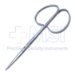 Strabismus Scissors, Straight, Blunt Tips, 29mm Mid-Screw To Tip, Ribbon Style Ring Handle, Polished Finish On Rounded Blades, Overall Length 4-1/4" (109mm) - 5-4681