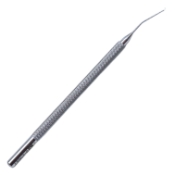 Seibel Nucleus Chopper, Use In LH, RH Dominant, Angled, 15mm Bend To Tip, 0.5mm Olive Shaped Tip, Curved Inside Cutting Edge, Round Knurled Handle, Overall Length 4-5/8" (117mm) 08-14516,6954E,K3-2333,08-14516
